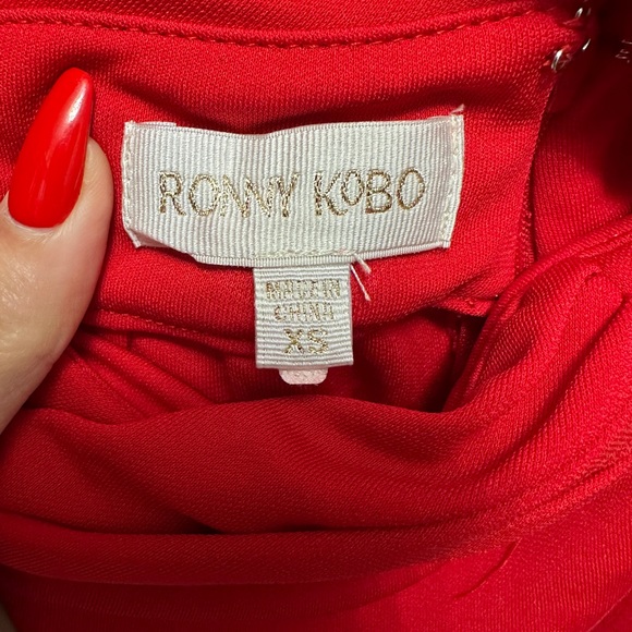 Ronny Kobo Red Lorinna High Slit Dress - Picture 4 of 8